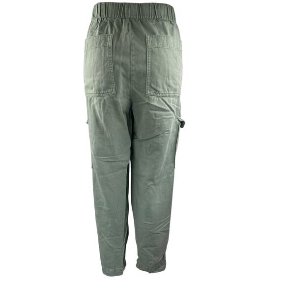 Gap Women's Green High Waisted Straight Leg Trousers Casual Cargo Pants Size L - Picture 3 of 4